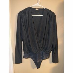 Abercrombie & Fitch Black Long Sleeve Bodysuit
